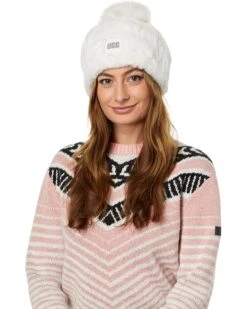 UGG Faux Fur Beanie With Faux Pom
